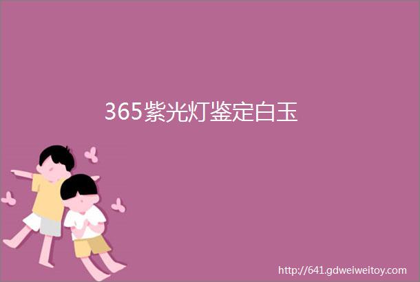 365紫光灯鉴定白玉